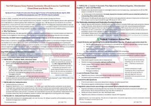 Federal Contractor Tariff FAR Clause Cheat Sheet and Action Plan by Sarah Florida Surety Bonds