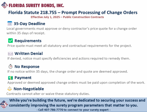 New Florida Law Prompt Processing of Change Orders
