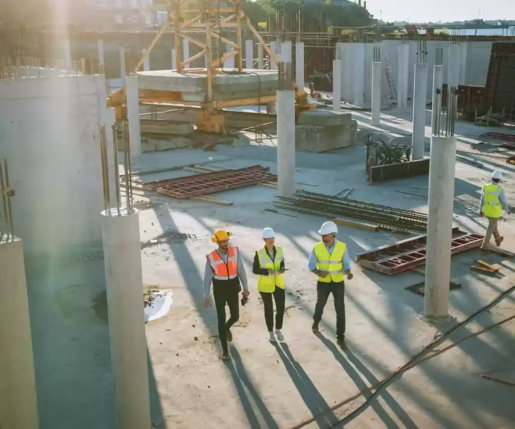 Discussing Surety Bonds at Construction Site
